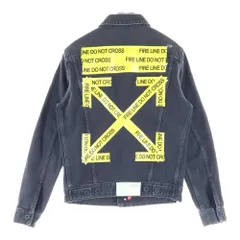 OFF-WHITE (オフホワイト) FIRETAPE DENIM JACKET ファイヤーテープ デニムジャケット ブラック OMYE005S18812024のサムネイル