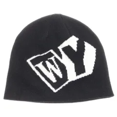 WASTED YOUTH (ウェイステッドユース) WY BEANIE ロゴプリント ビーニー ニット帽 帽子 ブラック