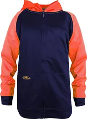 アーバーウェア メンズ アウター ジャケット・ブルゾン パーカー Arborwear Mens 2Tone Tech Double Thick Full Zip Hoodie NavySafety Orange ネイビー