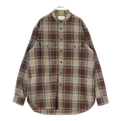 GUCCI (グッチ) Wool Checked L/S Shirt ウール チェック スタンドカラー 長袖シャツ ブラウン 538834 ZAACRのサムネイル