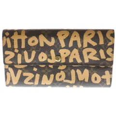LOUIS VUITTON (ルイヴィトン) ポルトモネ クレディ グラフィティ ファスナーロングウォレット 長財布 ブラウン M92190 TH0051