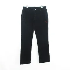 プーマ PUMA パンツ ボトムス コーデュロイ ストレート ロゴ ストレッチ 79 ブラック ゴルフウェア ※EKM