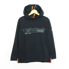 プーマ PUMA パーカー トップス 長袖 プルオーバー ロゴ 150 ブラック ※EKM