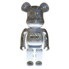 MEDICOM TOY BE@RBRICK 20TH ANNIVERSARY DEEP CHROME 1000% Bearbrick 20th Anniversary Deep Chrome Figure Doll Silver