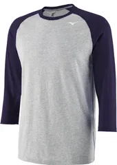 ミズノ メンズ トップス Tシャツ Mizuno Mens 34 Practice Tee GreyNavy グレー
