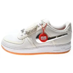 NIKE (ナイキ) ×TRAVIS SCOTT AIR FORCE 1 LOW AF100 トラヴィススコット エアフォース 1 ローカットスニーカー ホワイト US9.5/27.5cm AQ4211-100