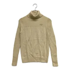 中古 レディース キャロウェイ Callaway セーター M ベージュ タートルネックニット ラメ