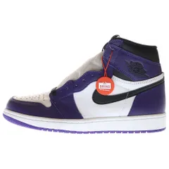 NIKE (ナイキ) AIR JORDAN 1 RETRO HIGH OG COURT PURPLE エアジョーダン1 コートパープル ハイカットスニーカー ホワイト/パープル US8.5/26.5cm 555088-500