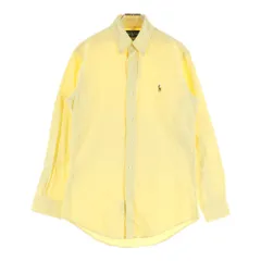 POLO RALPH LAUREN (ポロラルフローレン) ポニー刺繍 ボタンダウン コットン 長袖シャツ イエロー