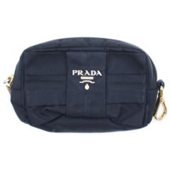 PRADA ブラック ショルダーバッグ ナイロン 三角口ゴ ノベルティ