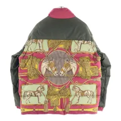 GUCCI (グッチ) BAROQUE PATTERN PUFFER JACKET バロックパターン 2WAY 総柄 中綿ダウンジャケット ダウンベスト レッド/ブラック 595436 Z8AFGのサムネイル