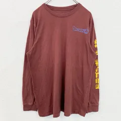 古着 used　ドラゴンボール　孫悟空　ベジータ　長袖アニメキャラクターTシャツ　デザインプリントロンT　ブラウン　Lサイズ