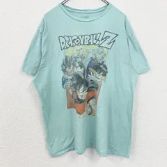 古着 used　ドラゴンボールZ　半袖アニメプリントＴシャツ　キャラクターデザイン　孫悟空　ベジータ　グリーン　XLサイズ