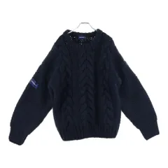 DESCENDANT (ディセンダント) 23AW MAIN NOT CABLE KNIT アクリルウール ケーブルニット セーター ブラック 232MADS-KNM05のサムネイル