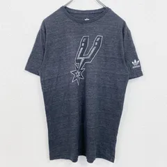古着 used　adidas　アディダス　半袖プリントTシャツ　サンアントニオスパーズ　バスケ　ダークグレー　Sサイズ