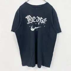 古着 used　NIKE　ナイキ　半袖クルーネックプリントTシャツ　BEAST　黒　ブラック　カジュアルデザイン　XLサイズ
