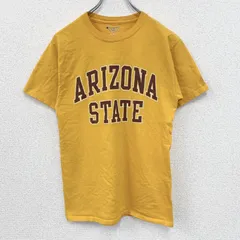 古着 used　champion チャンピオン　半袖プリントTシャツ　ARIZONA STATE　カジュアル　黄色　Sサイズ