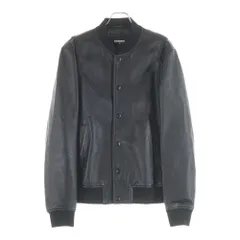 DSQUARED2 (ディースクエアード) 20AW ラムレザー ボタンダウン ボンバージャケット ブラック S74AM1096 SY1491のサムネイル