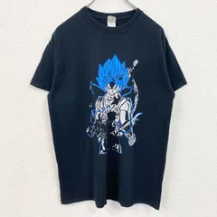 古着 used　GILDAN　ドラゴンボールZ　スーパーサイヤ人　半袖アニメプリントTシャツ　キャラクターデザイン　黒　Mサイズ