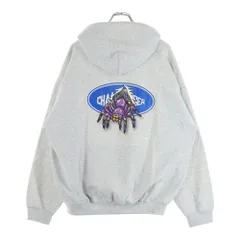 CHALLENGER (チャレンジャー) LOGO SPIDER HOODIE スパーダーロゴプリント プルオーバーパーカー スウェットフーディ グレー