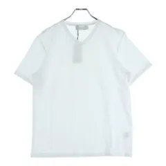 Calvin Klein (カルバンクライン) PLATINUM プラチナム マイクロスクエアデザイン Vネック 半袖Tシャツ ホワイト