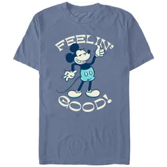 ディズニー メンズ トップス Tシャツ グラフィック Mens Comfort Colors Disneys Mickey Mouse Feelin Good Graphic Tee Blue Jean ブルー