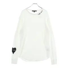 STUD MUFFIN (スタッド マフィン) FUCK OFF PATCH THERMAL L/S TEE ファックオフ ハートパッチ サーマル 長袖Tシャツ ホワイト 224-02502のサムネイル