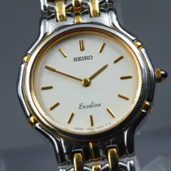 【稼働品】SEIKO エクセリーヌ 7320-0410 クオーツ レディース (1991年製) #16876