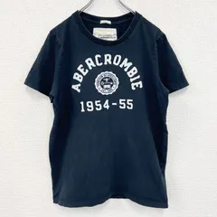 古着 used　アバンクロビー&フィッチ　半袖プリントTシャツ　クルーネック　レトロデザイン　黒　ブラック　XLサイズ