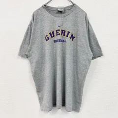 古着 used　NIKE　ナイキ　半袖プリントTシャツ　クルーネック　レトロデザイン　野球　灰　グレー　Lサイズ