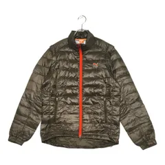中古 メンズ プーマ PUMA ダウンジャケット M カーキ 蓄熱裏地 防寒 2WAY ダブルジップ
