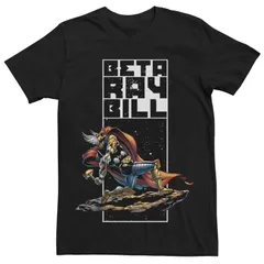 アニメキャラクター メンズ トップス Tシャツ Licensed Character Mens Marvel Beta Ray Bill Space Poster Tee Black ブラック