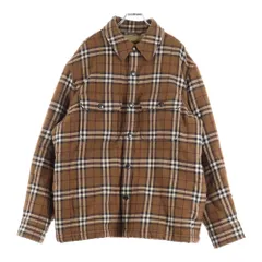 BURBERRY (バーバリー) 22AW CALMORE Checked Shirt Jacket ボタンダウン ボア チェックシャツ ジャケット ブラウン 8057372のサムネイル