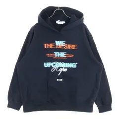 MSGM (エムエスジーエム) グラフィック ロゴプリント スウェット プルオーバーパーカー ブラック 3141MDM174のサムネイル