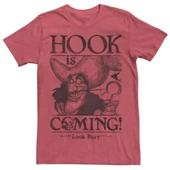 ディズニー メンズ トップス Tシャツ Disneys Peter Pan Hook is Coming Look Busy Mens Tee Red Heather ヘザーのサムネイル