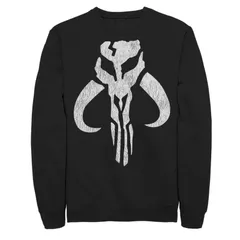 スター ウォーズ メンズ アウター パーカー・スウェットール シャツ フリース Big Tall Star Wars Mando Symbol Fleece Sweatshirt Black ブラックのサムネイル