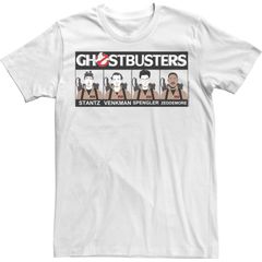 애니메이션 캐릭터 맨즈 탑스 T셔츠 Licensed Character Mens Ghostbusters Group Shot Line Up Tee White 화이트