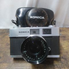 코니카 필름 카메라 auto s1.6+HEXANON 1:1.6 f=45mm 현상품 케이스 첨부 장기 보관품 정크품 T884