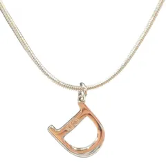 Christian Dior ディオール Dロゴ ネックレス シルバー 管理番号：11099