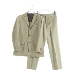 Paul Smith COLLECTION (ポールスミス コレクション) コットン セットアップスーツ ノッチドラペル 3B シングルテーラードジャケット ジップアップ センタープレス スラックスパンツ 654001