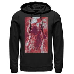 マーベル メンズ アウター パーカー・スウェット Mens Marvel Avengers Endgame Rocket Painting Pullover Hoodie Black ブラックのサムネイル