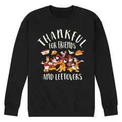 ディズニー メンズ アウター パーカー・スウェット シャツ フリース Disneys Mickey Mouse Friends Mens Friends And Leftovers Fleece Sweatshirt Black ブラック