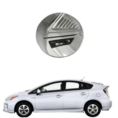 送料無料 トヨタ プリウスα (Toyota Prius α) 全年式 用 フューエルリッドカバー ガソリンキャップカバー エンブレム ガーニッシュ 外装 ドレスアップ カスタムパーツ メッキ クローム シルバー おしゃれ かっこいい 高級感のサムネイル