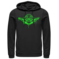 スター ウォーズ メンズ アウター パーカー・スウェット グラフィック Menstar Wars Yoda Neon Tonal Green Oozing Face Drip Graphic Hoodのサムネイル