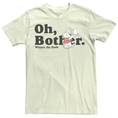 ディズニー メンズ トップス Tシャツ Disneys Winnie The Pooh Bother Quote Mens Tee Natural