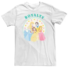 アニメキャラクター メンズ トップス Tシャツ Licensed Character Mens Disney Princess Cute Royalty Tee White ホワイト