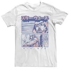 スター ウォーズ メンズ トップス Tシャツ Menstar Wars Kanji Darth Vader Comic Tee White ホワイト