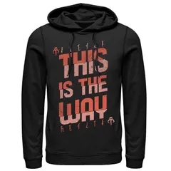 スター ウォーズ メンズ アウター パーカー・スウェット Menstar Wars The Mandalorian This The Way Split Design Hoodie Black ブラック