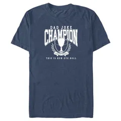 アンブランデッド メンズ トップス Tシャツ トール グラフィック Unbranded Big Tall Dad Joke Champion Graphic Tee Navy Heather ヘザー