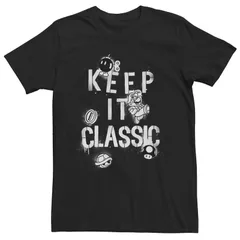 アニメキャラクター メンズ トップス Tシャツ Licensed Character Mens Nintendo Super Mario Keep It Classic Tee Black ブラック